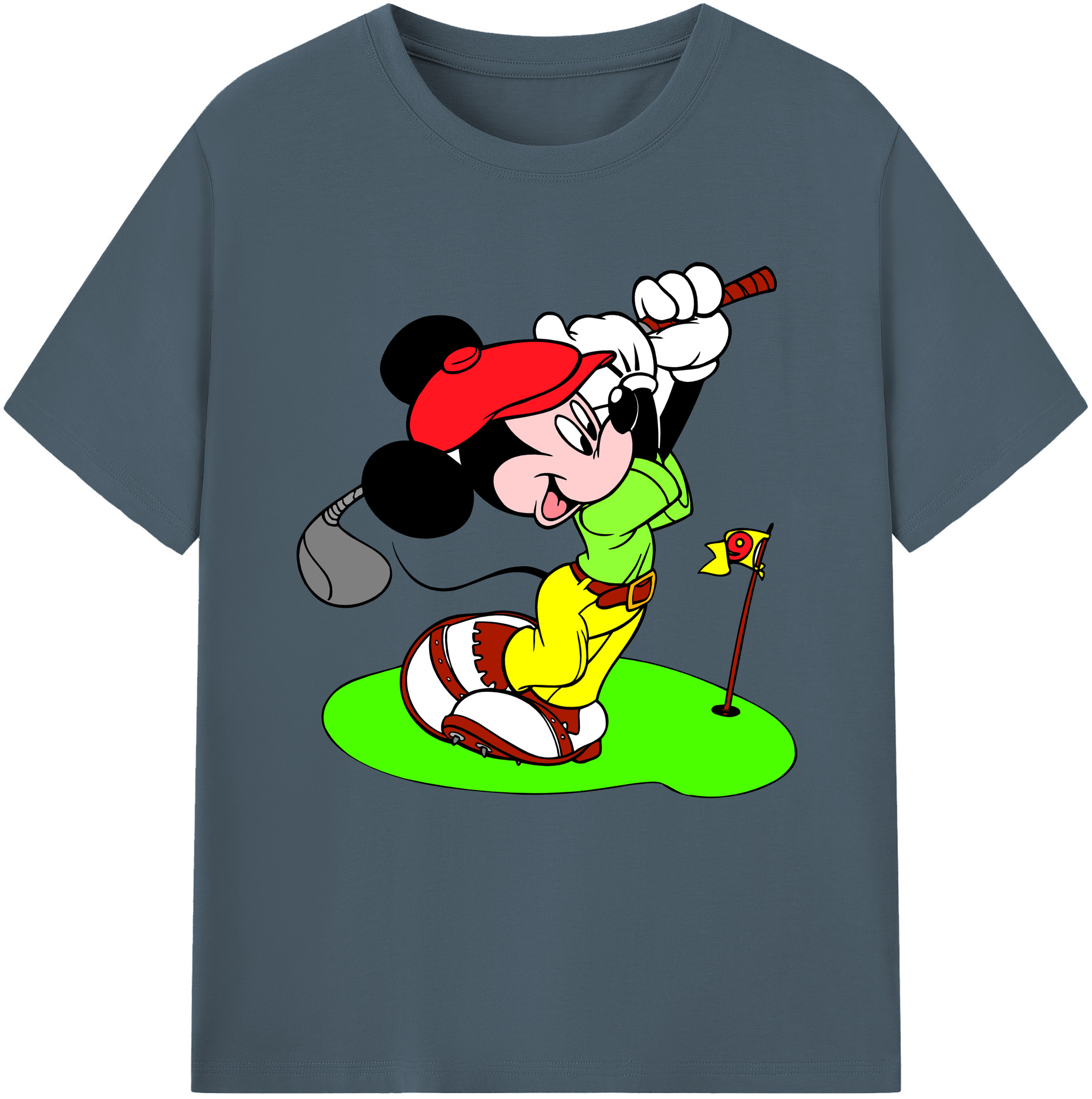（画像用） ミッキーマウス Mickey Mouse 綿100％半袖Tシャツ（フロントプリント）